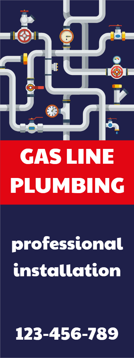 Custom Outdoor Yard Signs Multiple Sizes Gas Line Plumbing Professional Installation