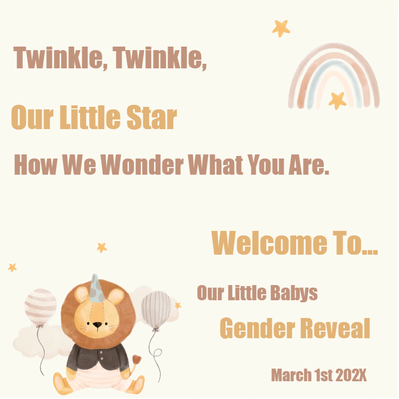 Custom Outdoor Yard Signs Multiple Sizes Gender Reveal Twinkle Twinkle