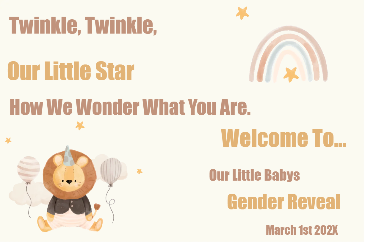 Custom Outdoor Yard Signs Multiple Sizes Gender Reveal Twinkle Twinkle