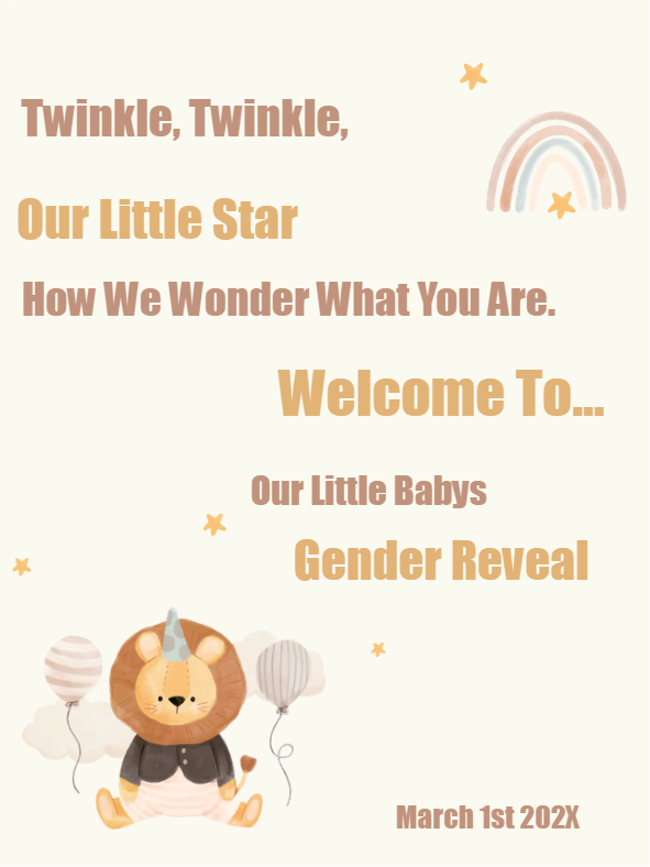 Custom Outdoor Yard Signs Multiple Sizes Gender Reveal Twinkle Twinkle