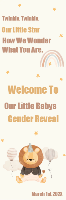 Custom Outdoor Yard Signs Multiple Sizes Gender Reveal Twinkle Twinkle