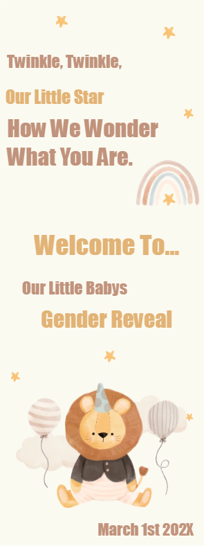 Custom Outdoor Yard Signs Multiple Sizes Gender Reveal Twinkle Twinkle