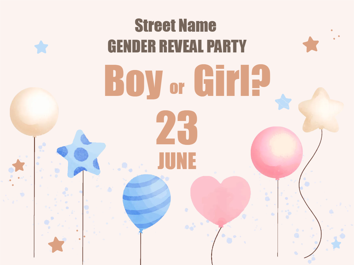 Custom Outdoor Yard Signs Multiple Sizes Gender Reveal Party Boy or Girl?