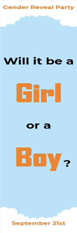 Custom Outdoor Yard Signs Multiple Sizes Will It Be a Girl or a Boy?