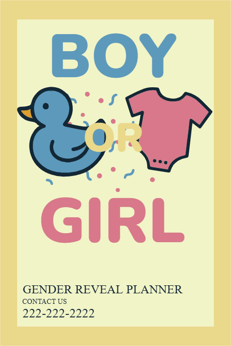 Custom Outdoor Yard Signs Multiple Sizes Gender Reveal Planner Boy or Girl
