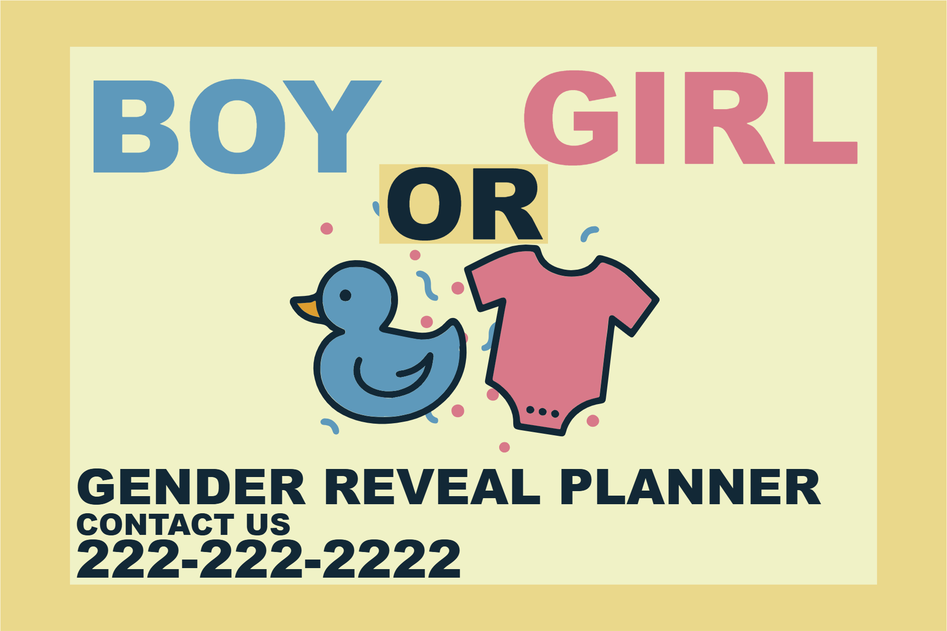 Custom Outdoor Yard Signs Multiple Sizes Gender Reveal Planner Boy or Girl