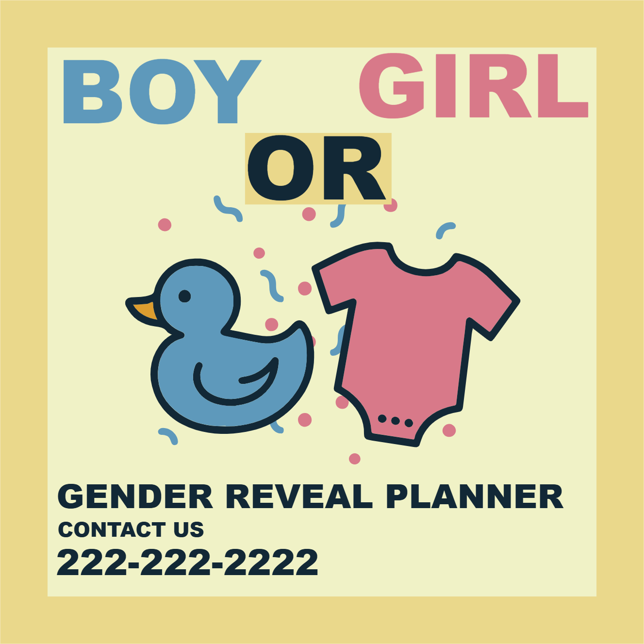 Custom Outdoor Yard Signs Multiple Sizes Gender Reveal Planner Boy or Girl