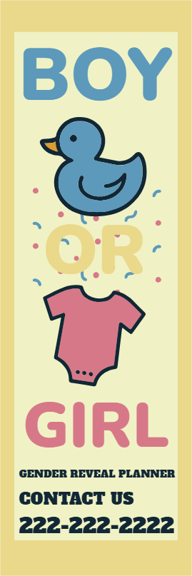 Custom Outdoor Yard Signs Multiple Sizes Gender Reveal Planner Boy or Girl