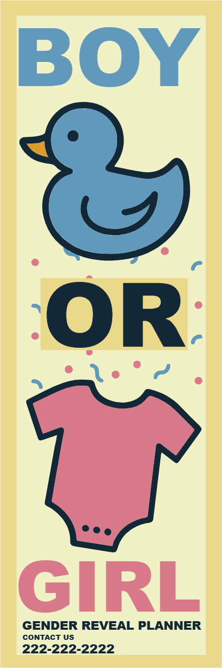 Custom Outdoor Yard Signs Multiple Sizes Gender Reveal Planner Boy or Girl