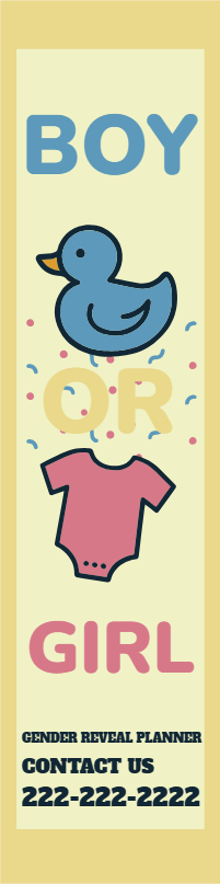 Custom Outdoor Yard Signs Multiple Sizes Gender Reveal Planner Boy or Girl