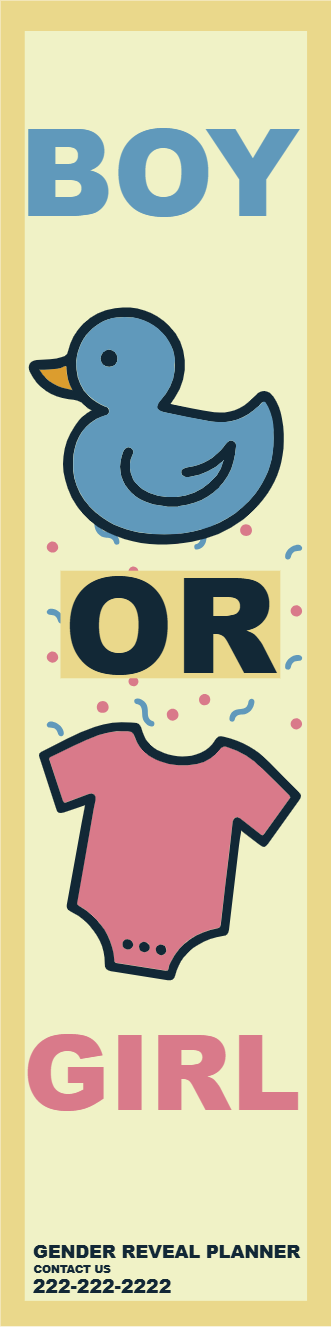 Custom Outdoor Yard Signs Multiple Sizes Gender Reveal Planner Boy or Girl