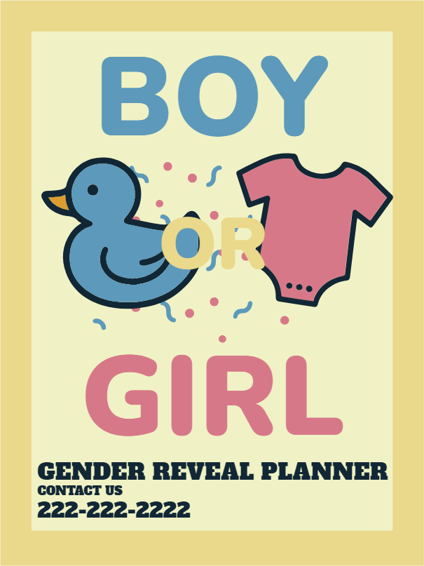 Custom Outdoor Yard Signs Multiple Sizes Gender Reveal Planner Boy or Girl
