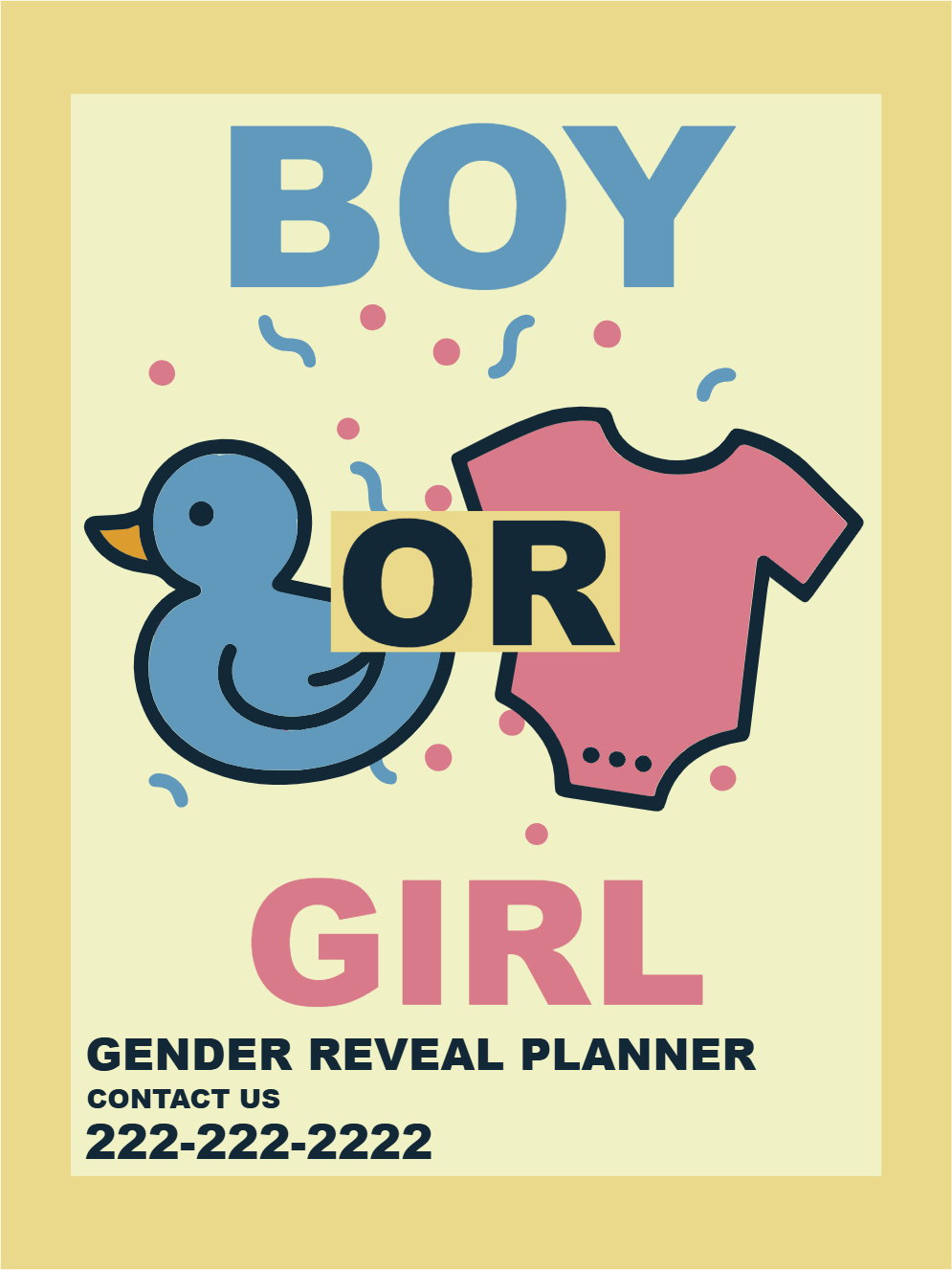 Custom Outdoor Yard Signs Multiple Sizes Gender Reveal Planner Boy or Girl