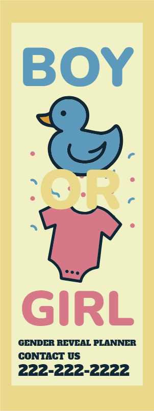 Custom Outdoor Yard Signs Multiple Sizes Gender Reveal Planner Boy or Girl