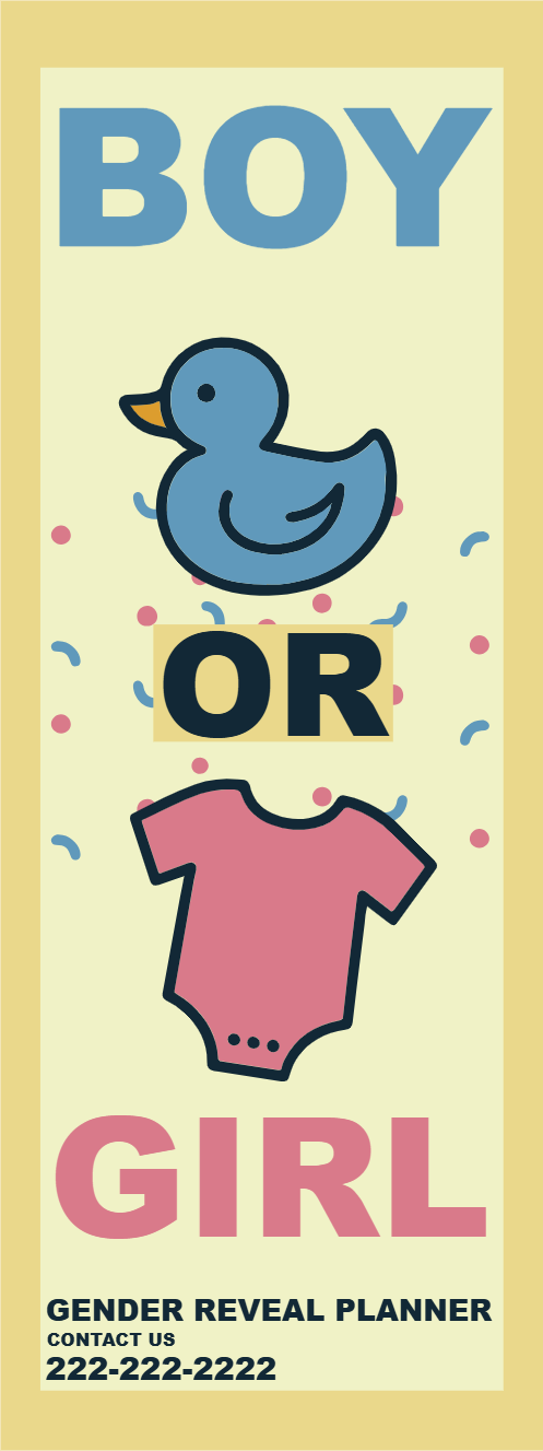 Custom Outdoor Yard Signs Multiple Sizes Gender Reveal Planner Boy or Girl