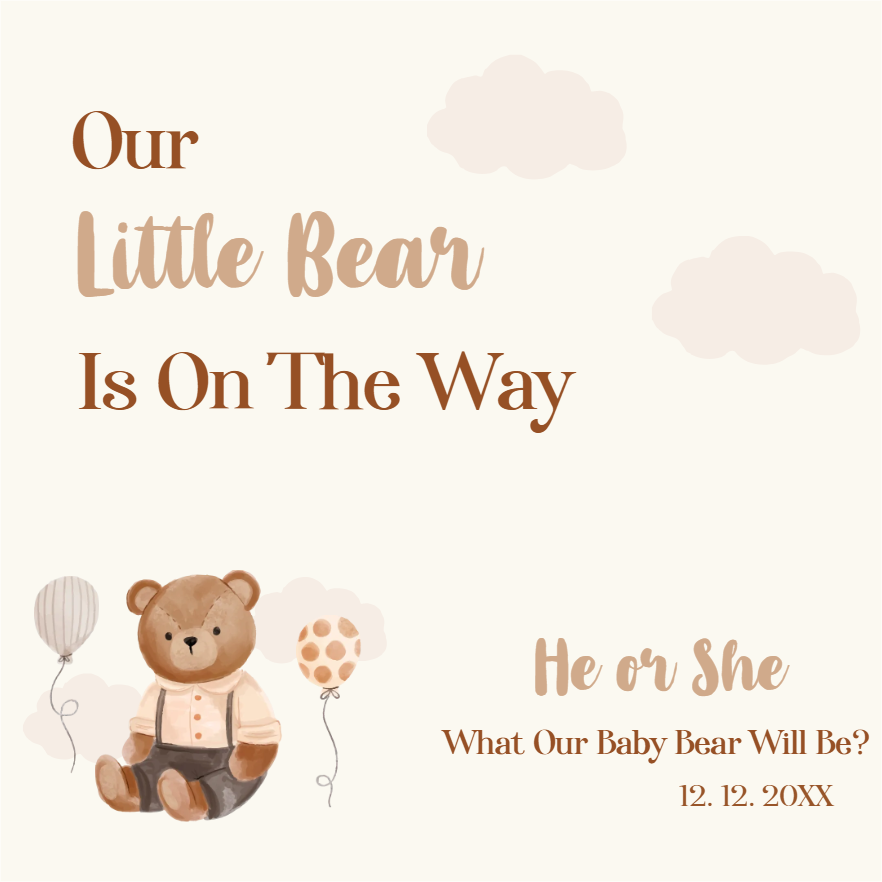 Custom Outdoor Yard Signs Multiple Sizes Gender Reveal little bear?