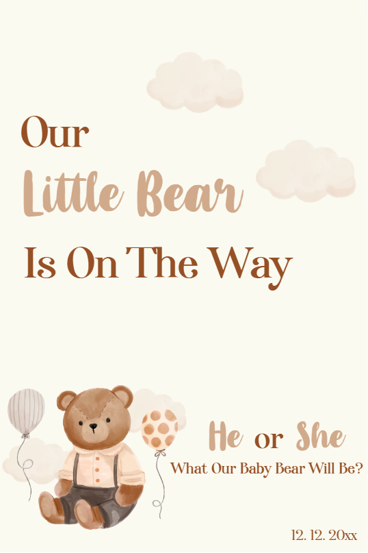 Custom Outdoor Yard Signs Multiple Sizes Gender Reveal little bear?