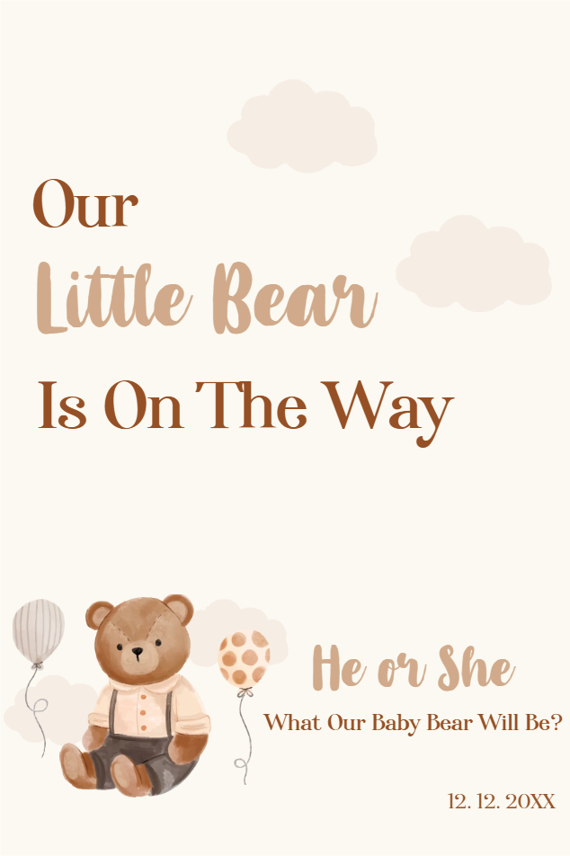 Custom Outdoor Yard Signs Multiple Sizes Gender Reveal little bear?