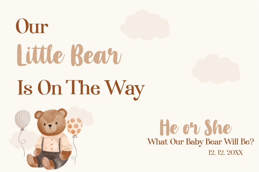 Custom Outdoor Yard Signs Multiple Sizes Gender Reveal little bear?