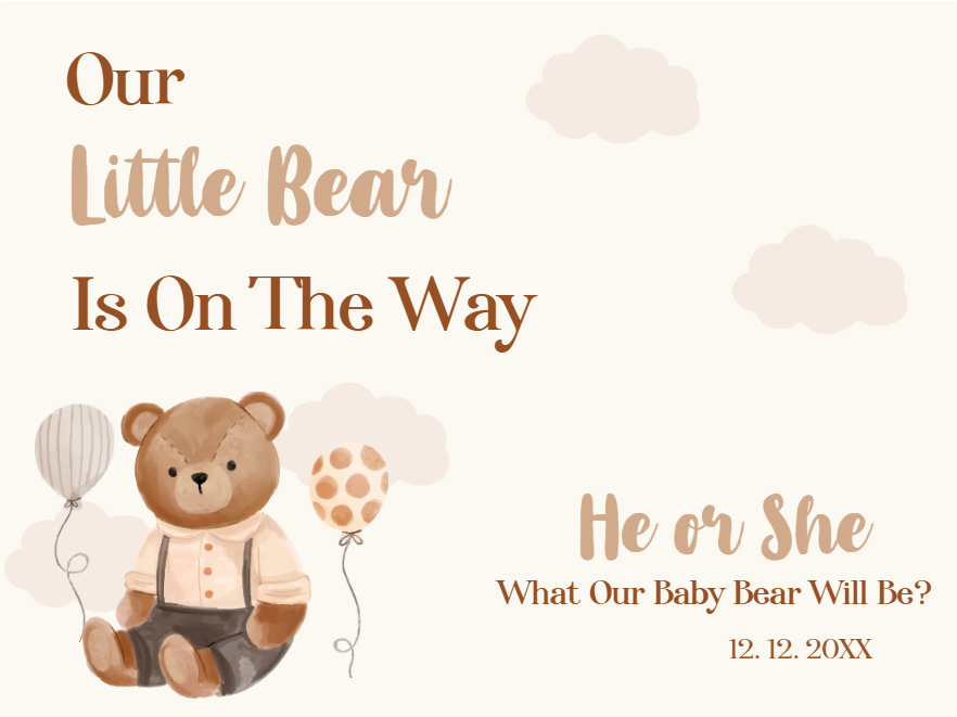 Custom Outdoor Yard Signs Multiple Sizes Gender Reveal little bear?