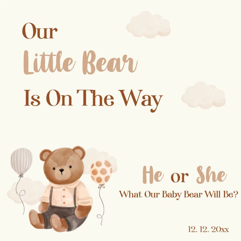 Custom Outdoor Yard Signs Multiple Sizes Gender Reveal little bear?