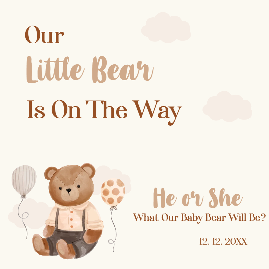 Custom Outdoor Yard Signs Multiple Sizes Gender Reveal little bear?