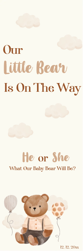 Custom Outdoor Yard Signs Multiple Sizes Gender Reveal little bear?