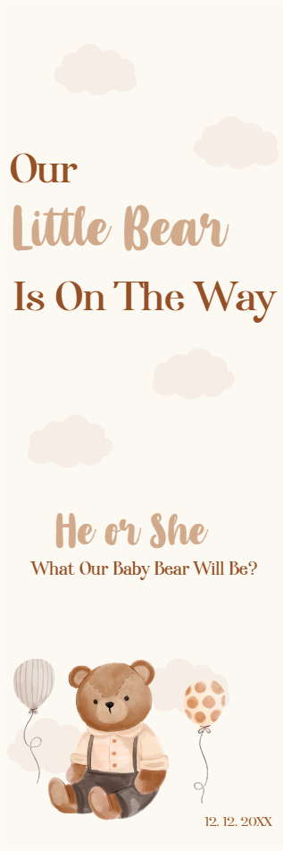 Custom Outdoor Yard Signs Multiple Sizes Gender Reveal little bear?