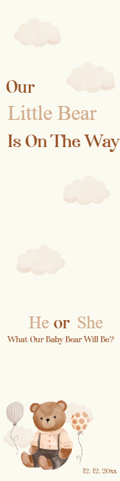 Custom Outdoor Yard Signs Multiple Sizes Gender Reveal little bear?