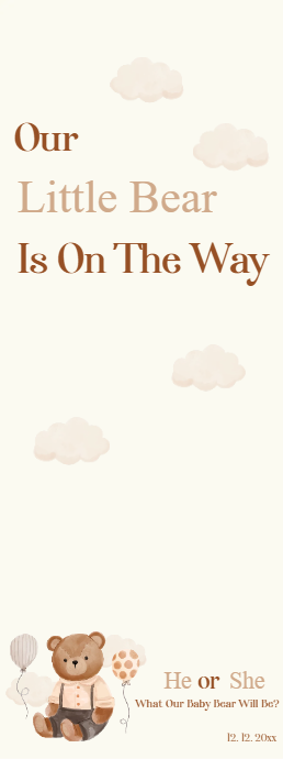 Custom Outdoor Yard Signs Multiple Sizes Gender Reveal little bear?