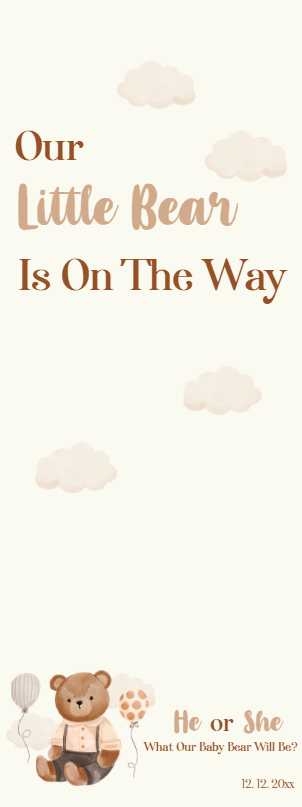 Custom Outdoor Yard Signs Multiple Sizes Gender Reveal little bear?