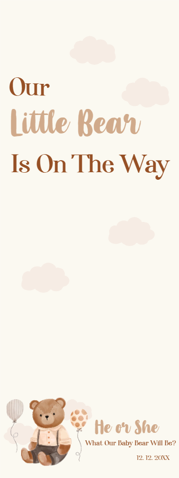 Custom Outdoor Yard Signs Multiple Sizes Gender Reveal little bear?