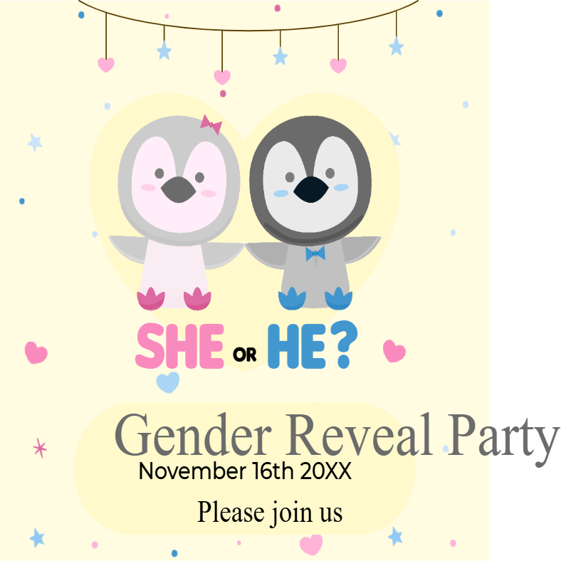 Custom Outdoor Yard Signs Multiple Sizes Gender Reveal Party She or He?