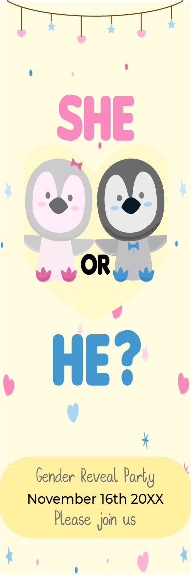 Custom Outdoor Yard Signs Multiple Sizes Gender Reveal Party She or He?