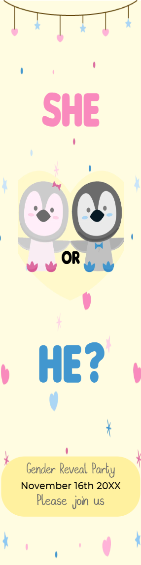 Custom Outdoor Yard Signs Multiple Sizes Gender Reveal Party She or He?