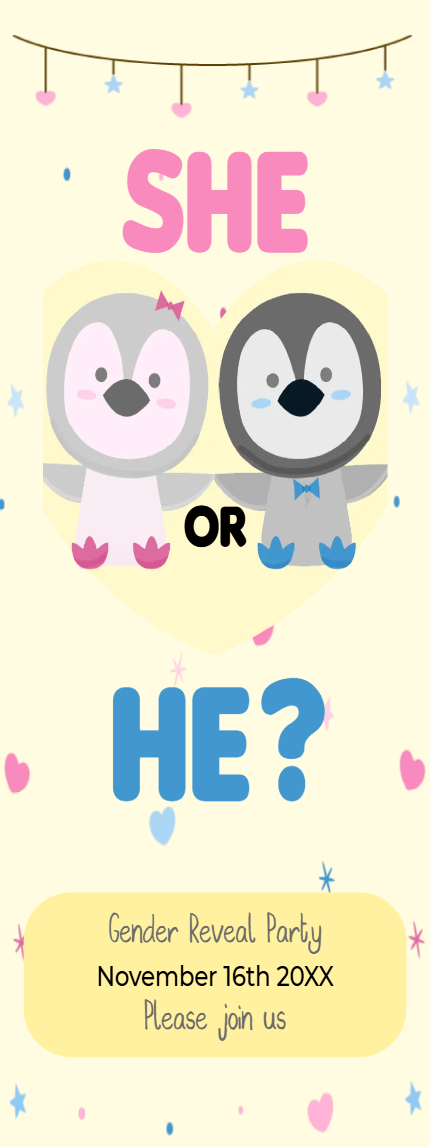 Custom Outdoor Yard Signs Multiple Sizes Gender Reveal Party She or He?