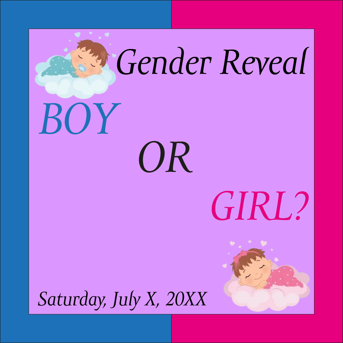 Custom Outdoor Yard Signs Multiple Sizes Gender Reveal Bor or Girl