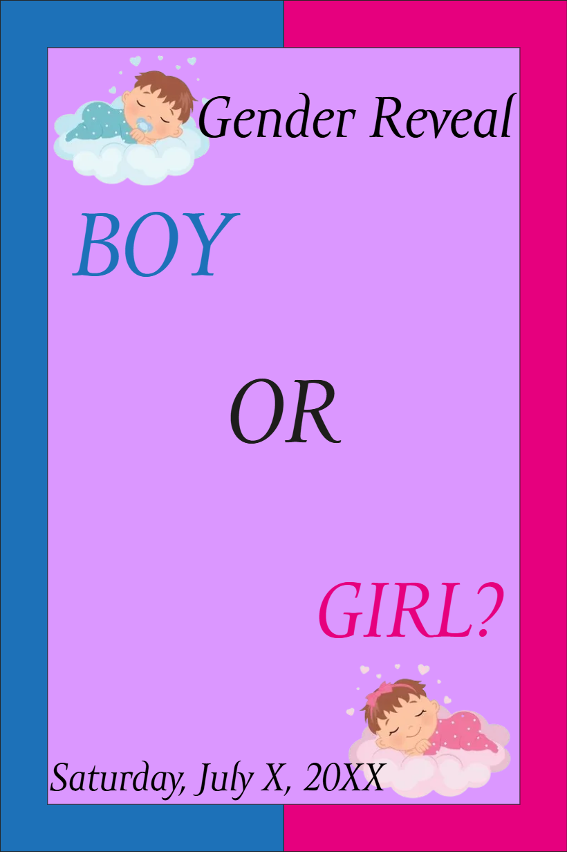 Custom Outdoor Yard Signs Multiple Sizes Gender Reveal Bor or Girl