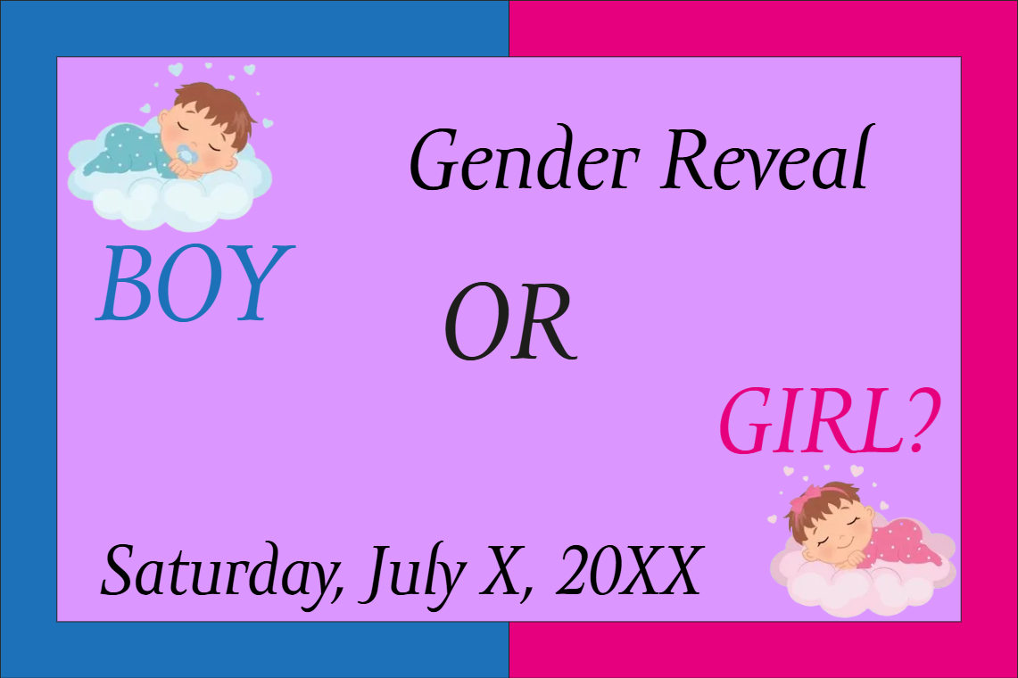 Custom Outdoor Yard Signs Multiple Sizes Gender Reveal Bor or Girl