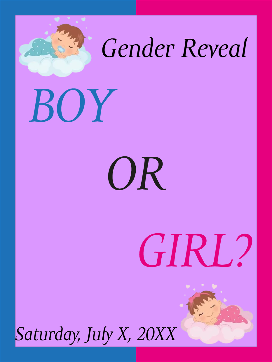 Custom Outdoor Yard Signs Multiple Sizes Gender Reveal Bor or Girl