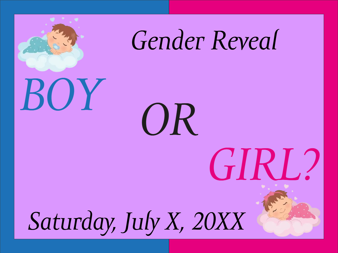 Custom Outdoor Yard Signs Multiple Sizes Gender Reveal Bor or Girl