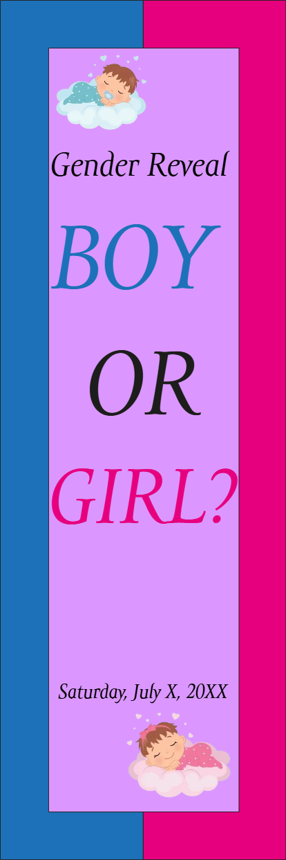 Custom Outdoor Yard Signs Multiple Sizes Gender Reveal Bor or Girl