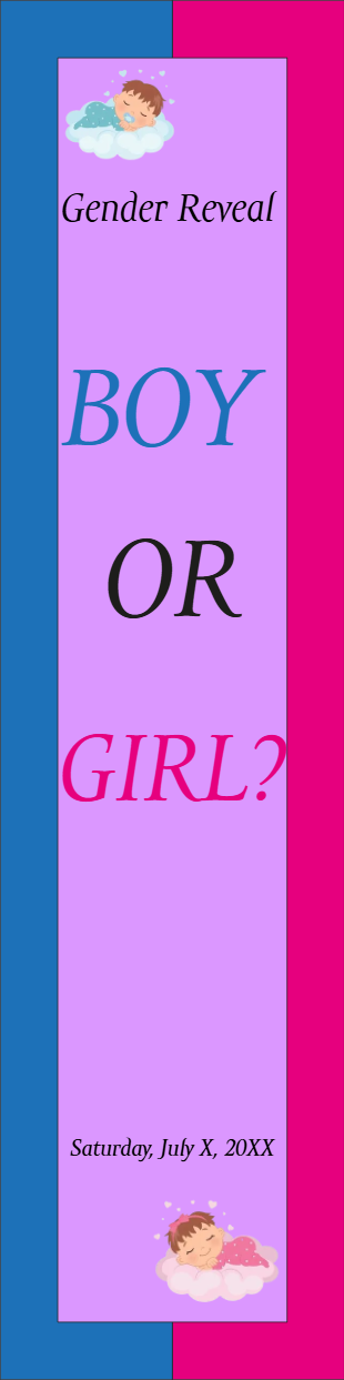 Custom Outdoor Yard Signs Multiple Sizes Gender Reveal Bor or Girl