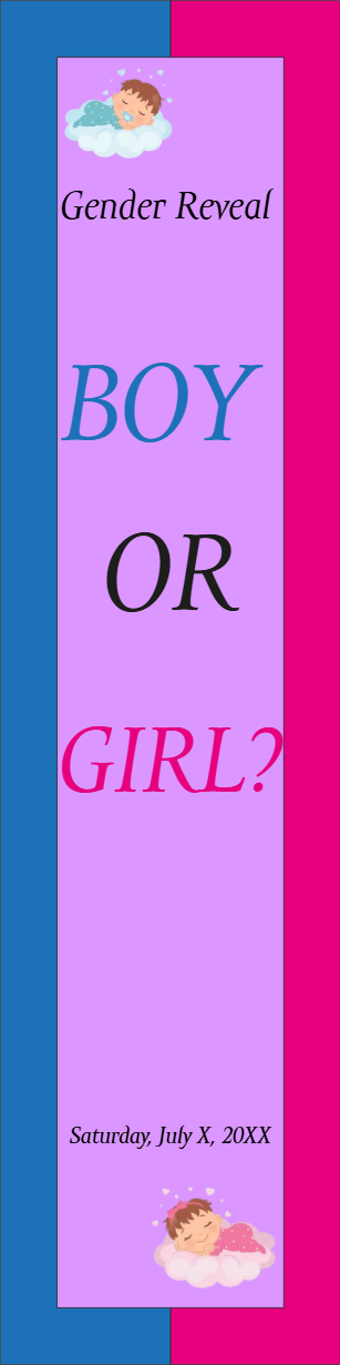 Custom Outdoor Yard Signs Multiple Sizes Gender Reveal Bor or Girl