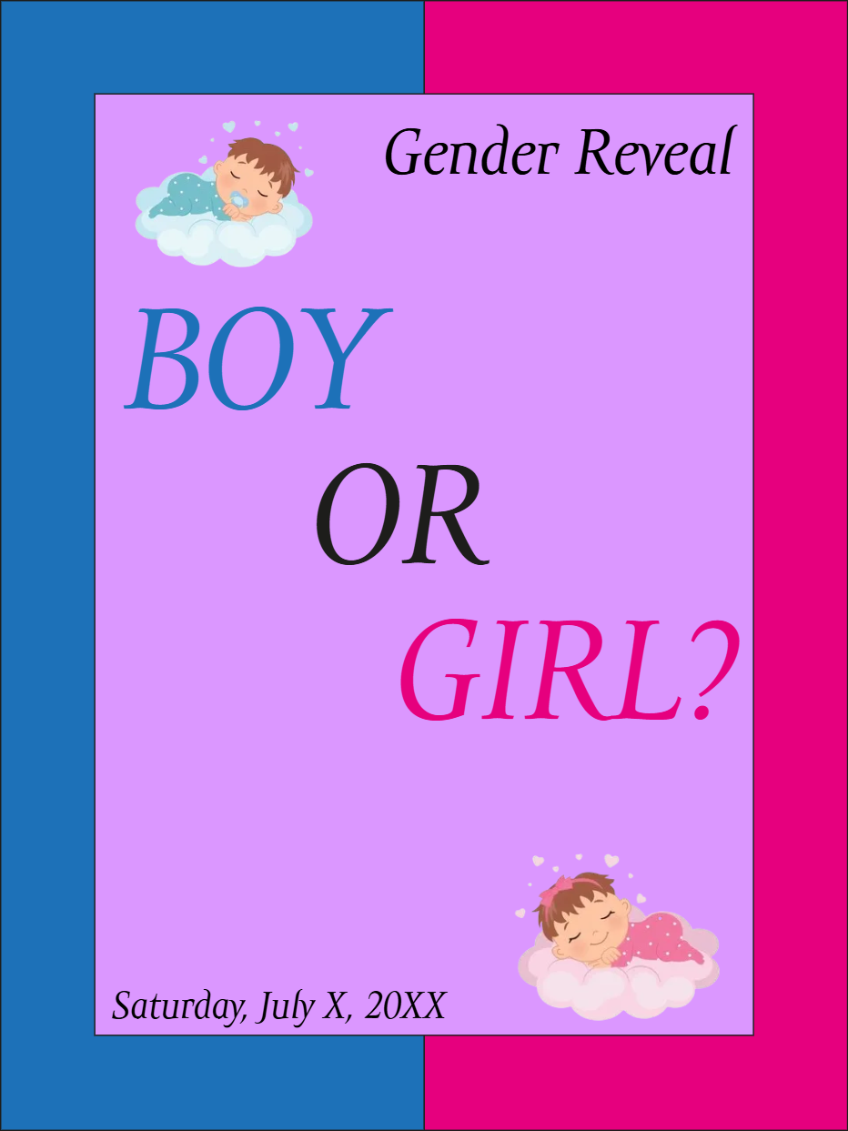 Custom Outdoor Yard Signs Multiple Sizes Gender Reveal Bor or Girl