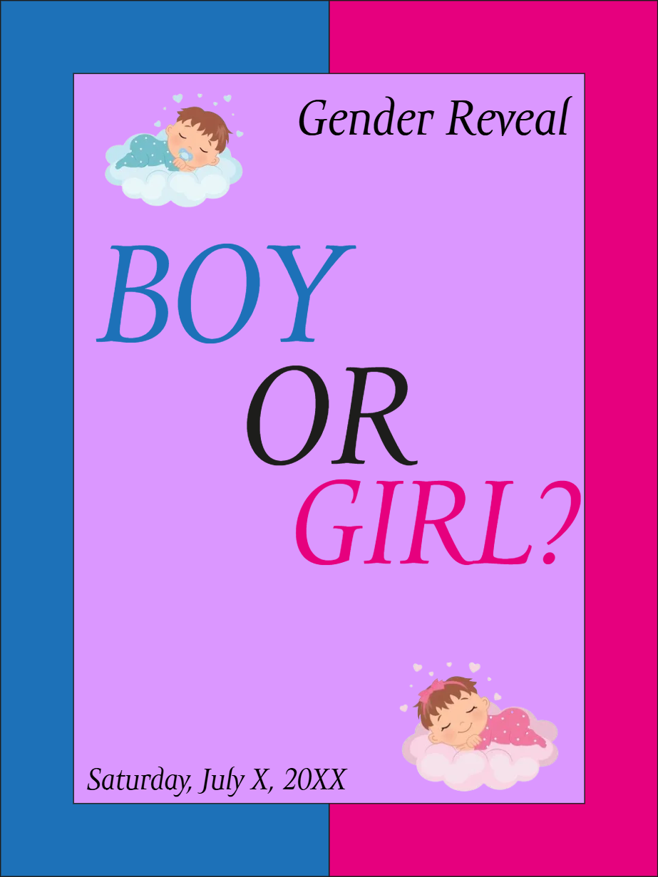 Custom Outdoor Yard Signs Multiple Sizes Gender Reveal Bor or Girl