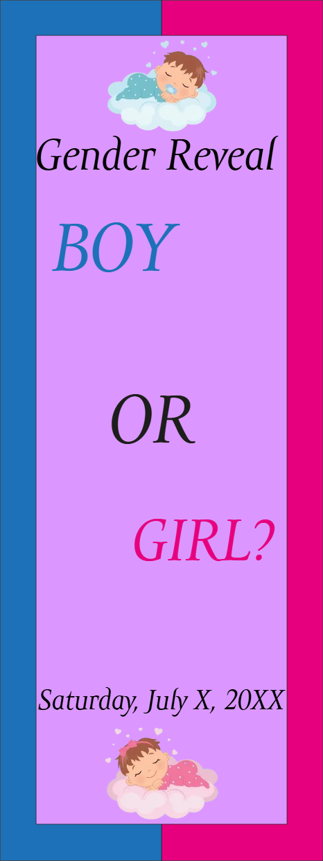 Custom Outdoor Yard Signs Multiple Sizes Gender Reveal Bor or Girl