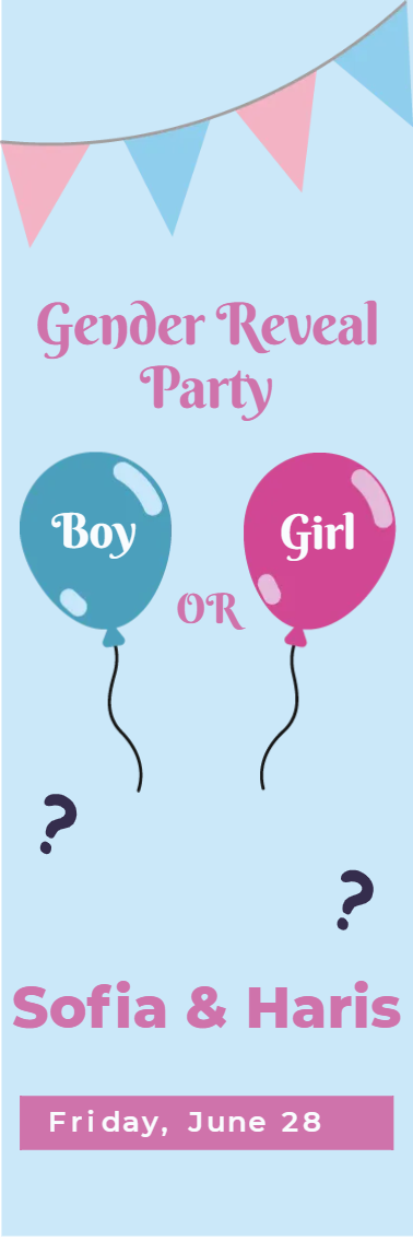 Custom Outdoor Yard Signs Multiple Sizes Gender Reveal Party Boy or Girl?