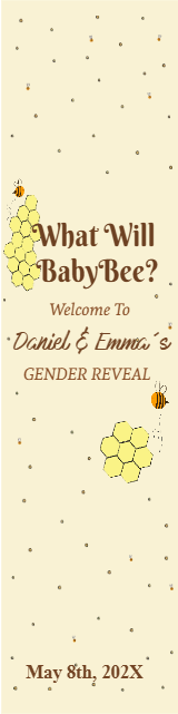 Custom Outdoor Yard Signs Multiple Sizes What Will Baby Bee?