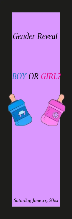 Custom Outdoor Yard Signs Multiple Sizes Gender Reveal Baby Bottle